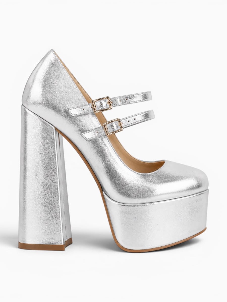 Amara Shoes Platform Mary Jane Chunky Heels