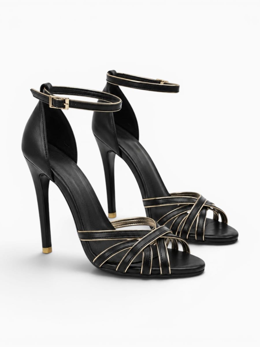 Amara Shoes Ankle Strap Strappy Stiletto Heel Sandals