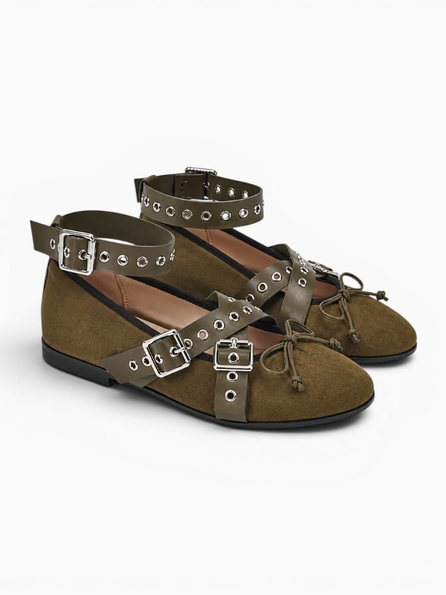 Amara Shoes Buckle Strap Mary Jane Flats