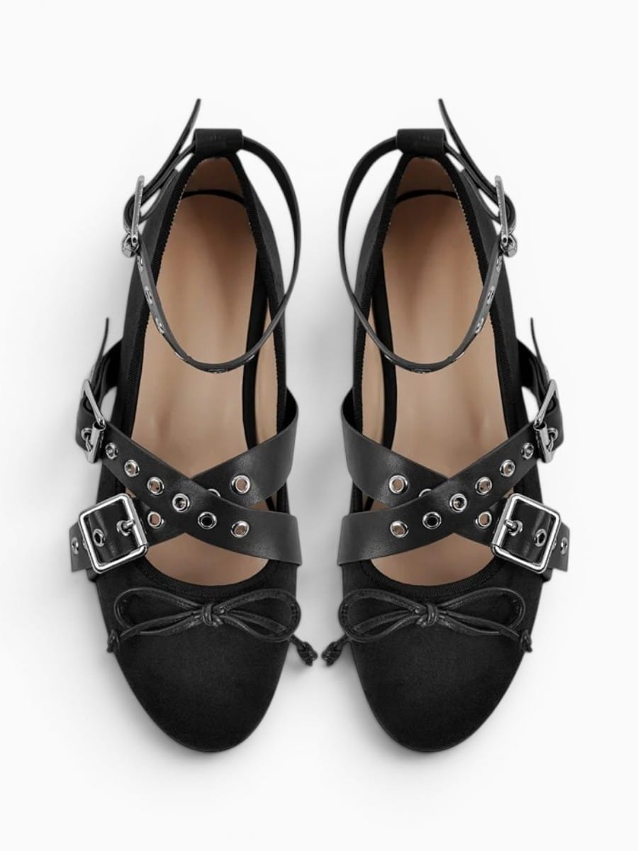 Amara Shoes Buckle Strap Mary Jane Flats