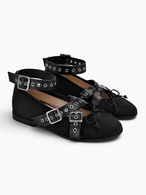 Amara Shoes Buckle Strap Mary Jane Flats