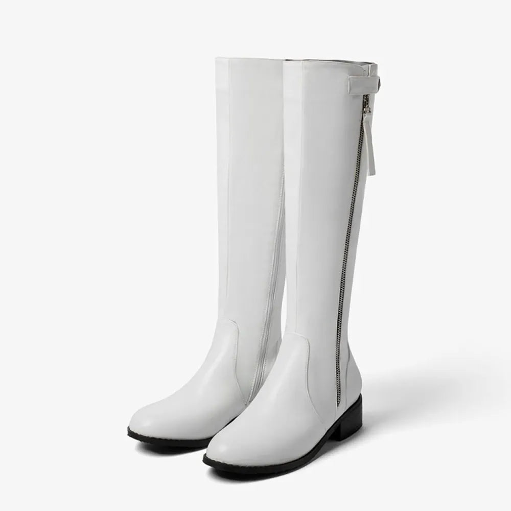 Amara Shoes Classic Knee-High Zip Boots