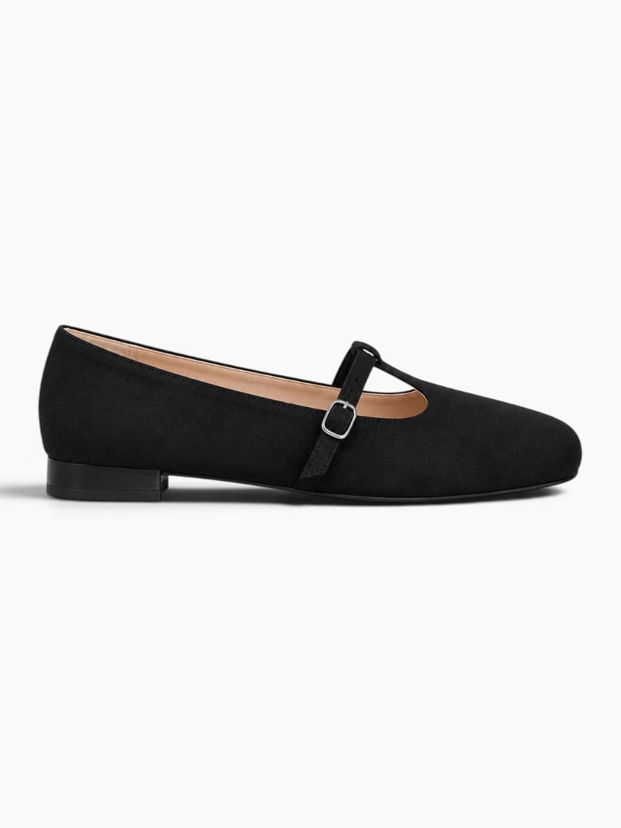 Amara Shoes Cow Print Mary Jane Flats