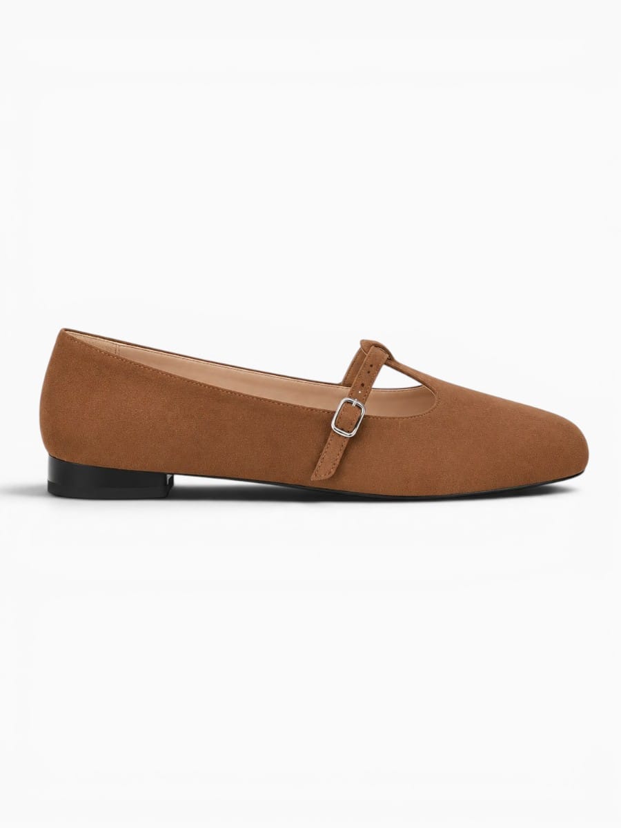 Amara Shoes Cow Print Mary Jane Flats