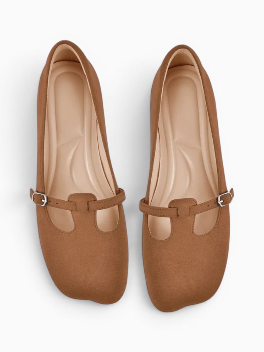 Amara Shoes Cow Print Mary Jane Flats