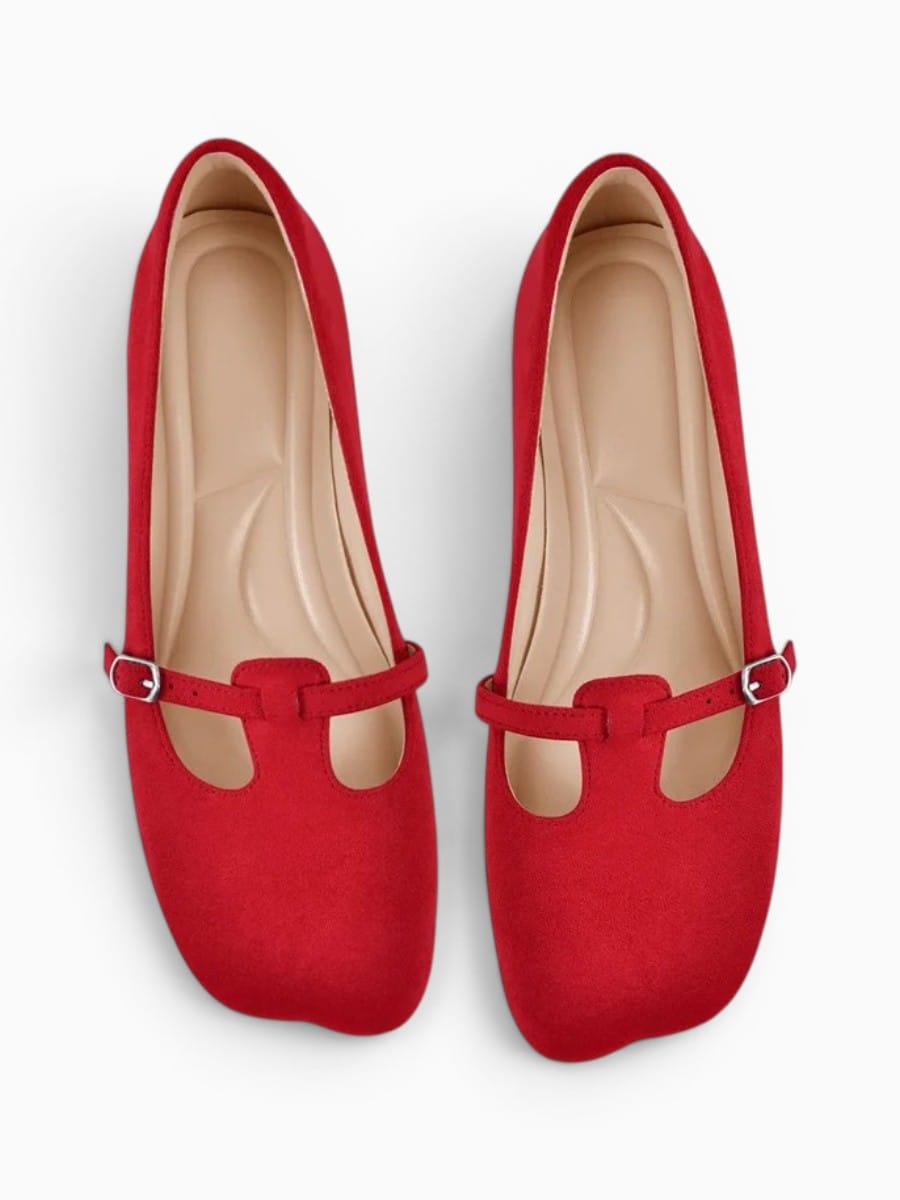 Amara Shoes Cow Print Mary Jane Flats