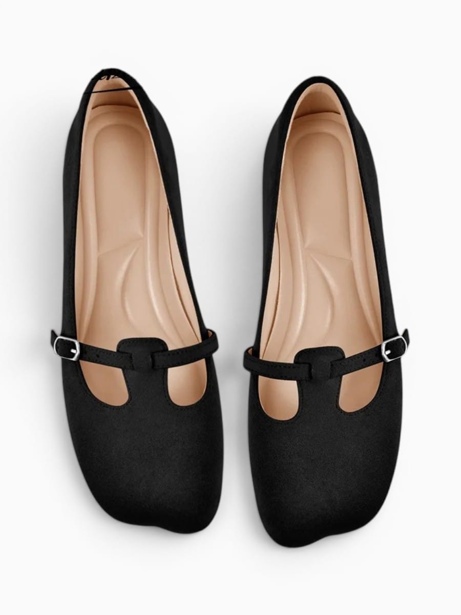 Amara Shoes Cow Print Mary Jane Flats