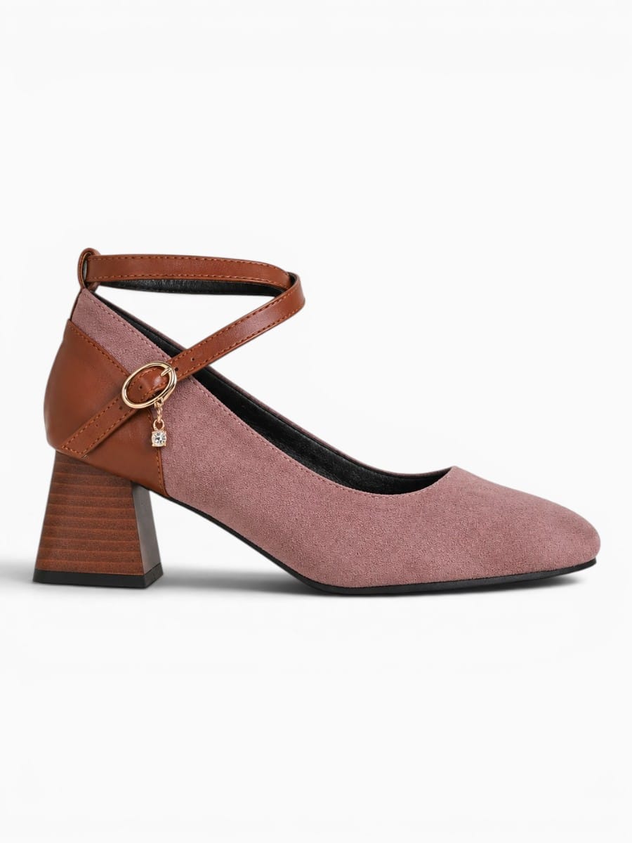 Amara Shoes Cross Strap Mary Jane Heels