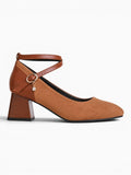 Amara Shoes Cross Strap Mary Jane Heels