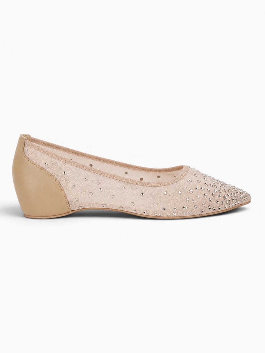 Amara Shoes Crystal Mesh Ballet Flats