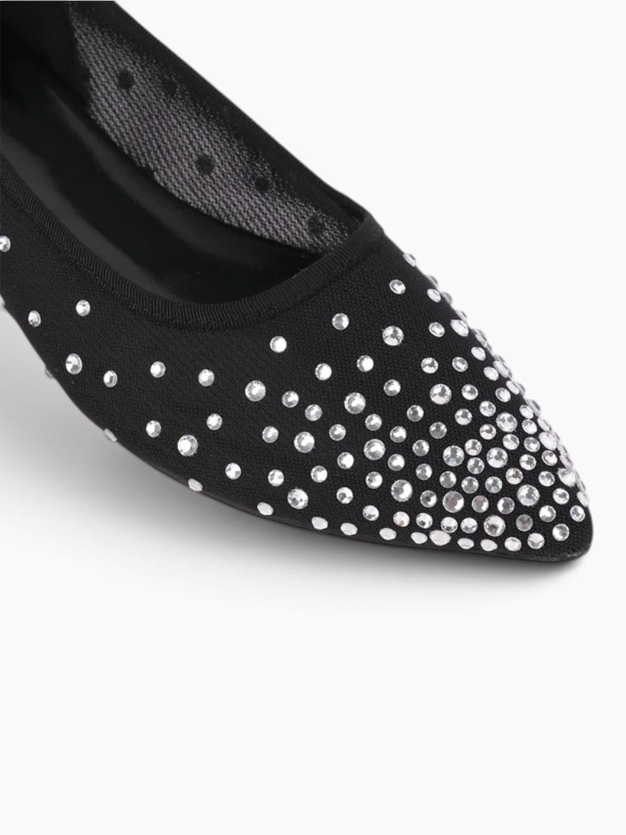 Amara Shoes Crystal Mesh Ballet Flats