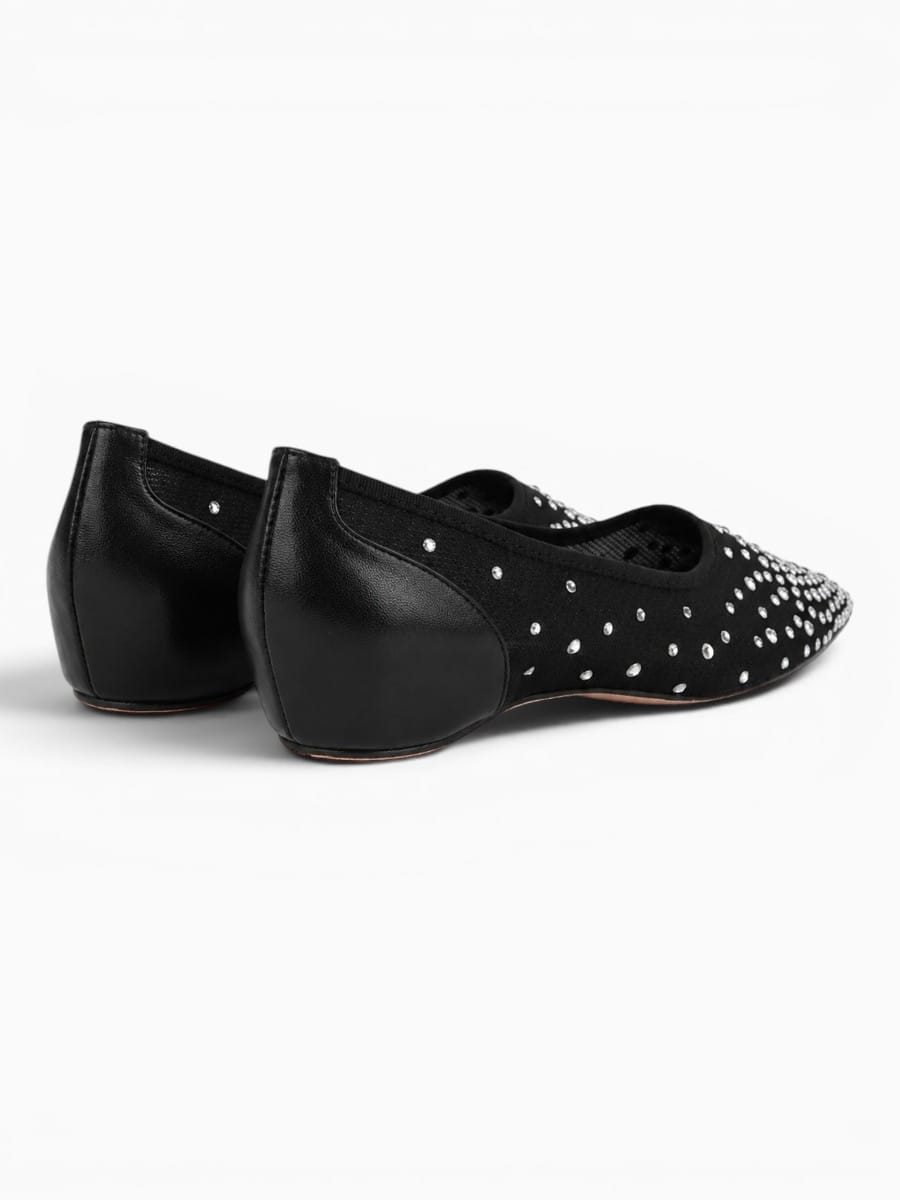 Amara Shoes Crystal Mesh Ballet Flats
