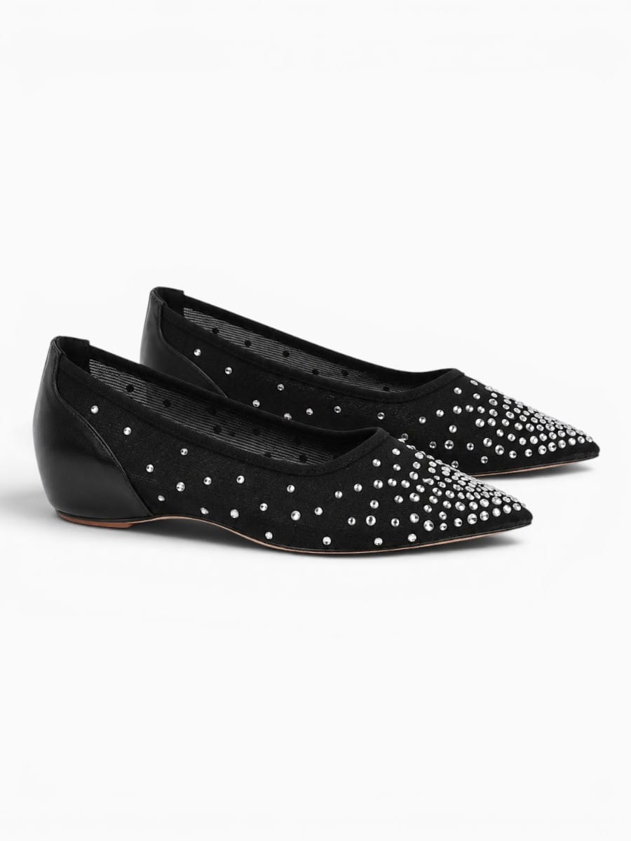 Amara Shoes Crystal Mesh Ballet Flats