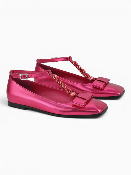 Amara Shoes Crystal Strap Ballet Flats