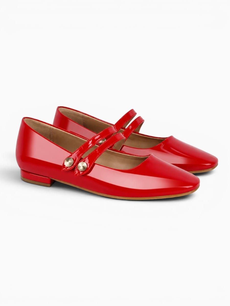 Amara Shoes Double Strap Ballet Flats