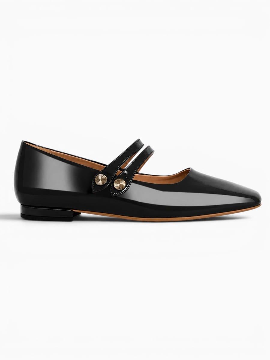 Amara Shoes Double Strap Ballet Flats