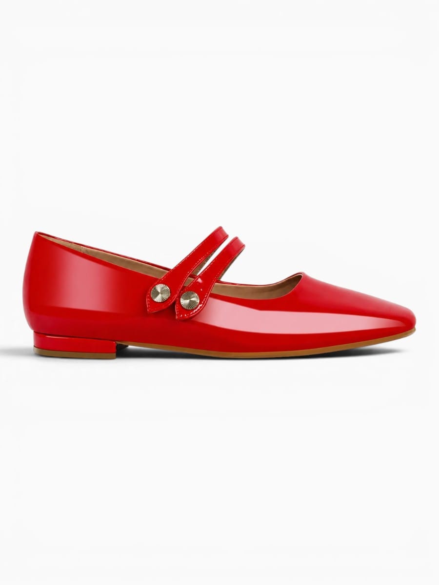 Amara Shoes Double Strap Ballet Flats