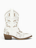 Amara Shoes Embroidered Cowboy Mid Calf Boots