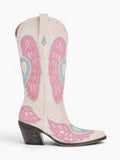 Amara Shoes Embroidered Western Knee High Cowboy Boots