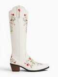 Amara Shoes Floral Embroidered Cowboy Boots