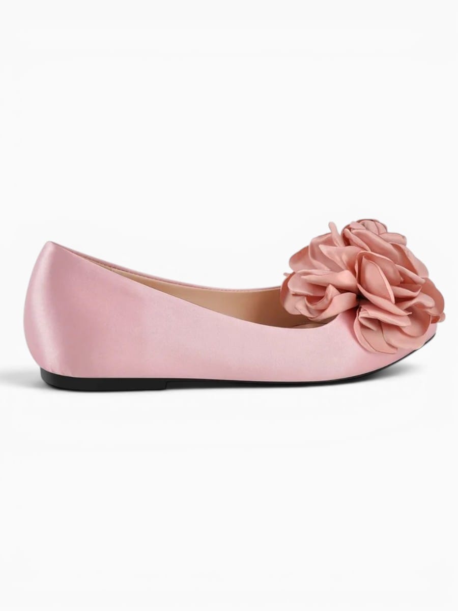 Amara Shoes Floral Pointed Toe Ballet Flats