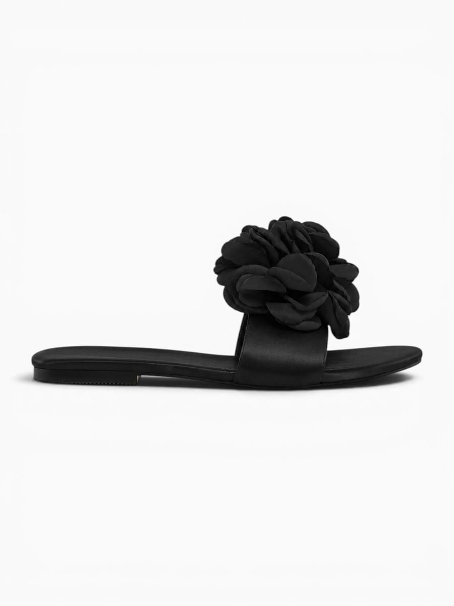 Amara Shoes Flower Slide Flat Sandals