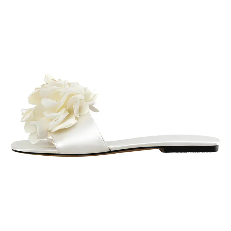 Amara Shoes Flower Slide Flat Sandals