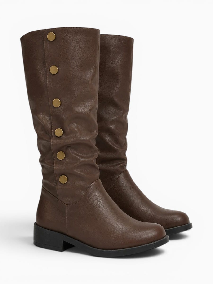Amara Shoes Fold Over Knee High Boots
