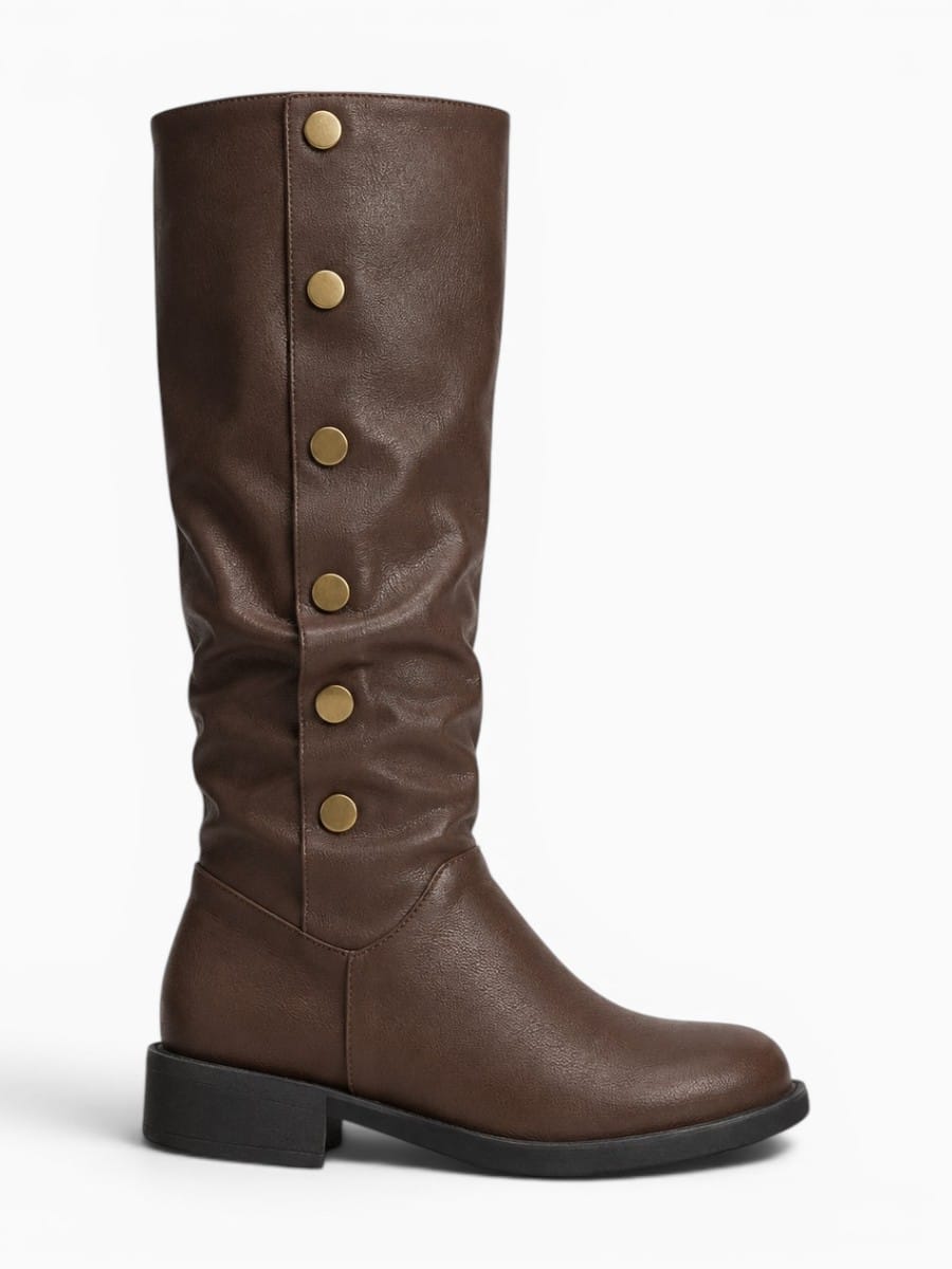 Amara Shoes Fold Over Knee High Boots