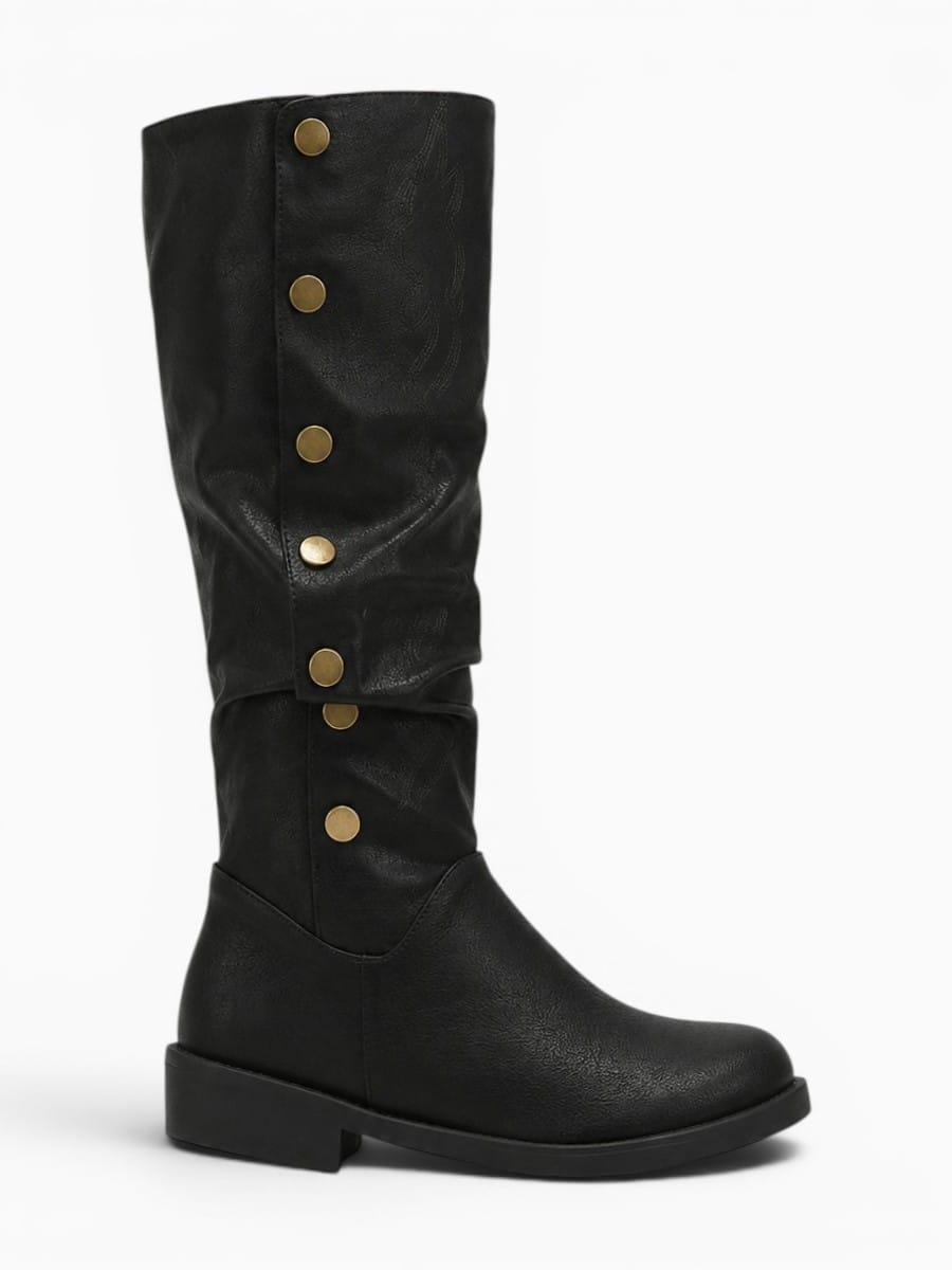 Amara Shoes Fold Over Knee High Boots