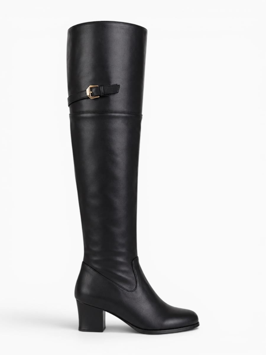 Amara Shoes Fold Over Knee High Boots