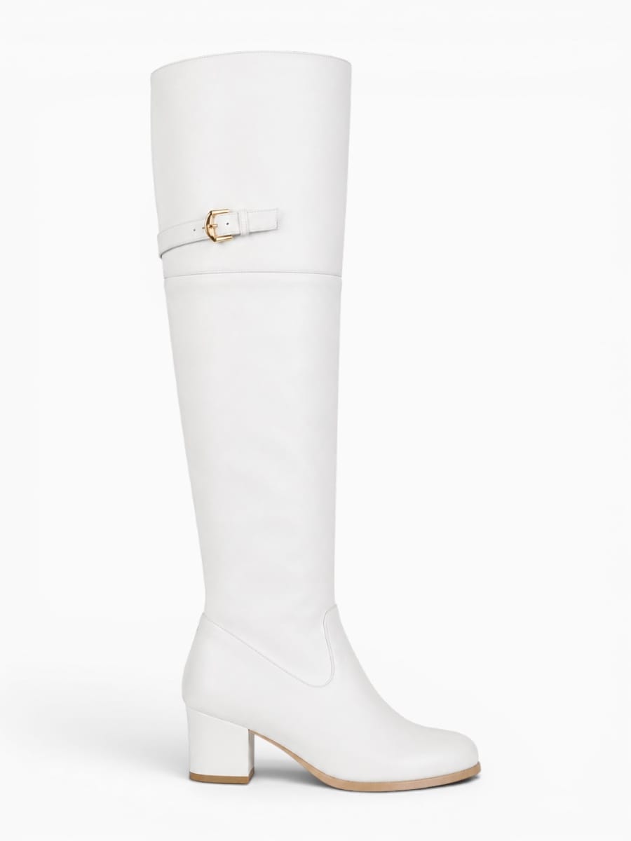 Amara Shoes Fold Over Knee High Boots