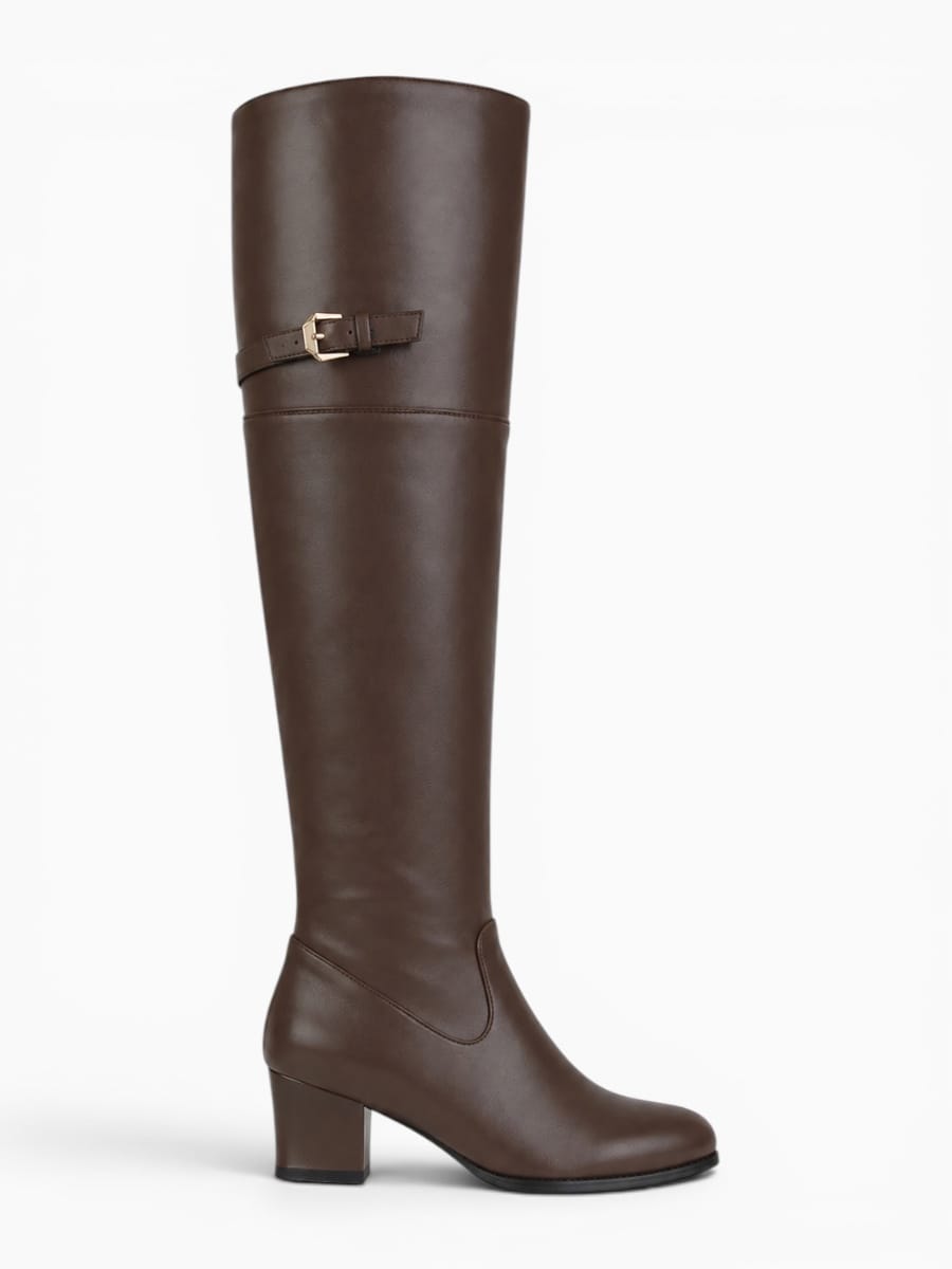 Amara Shoes Fold Over Knee High Boots