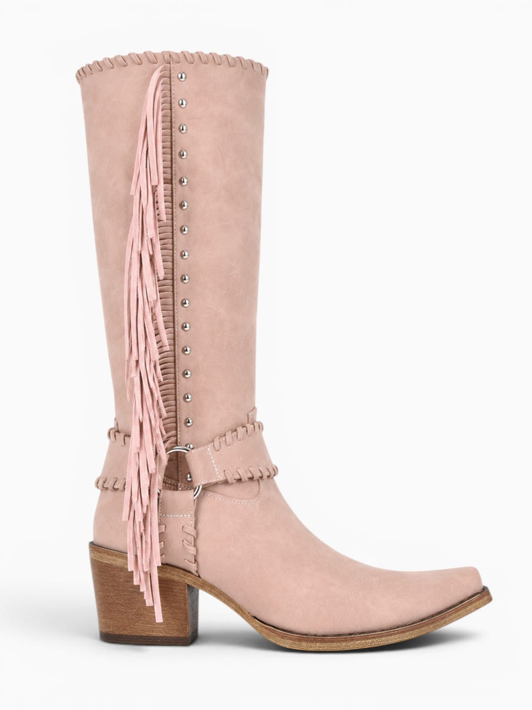 Amara Shoes Fringe Knee High Cowboy Boots
