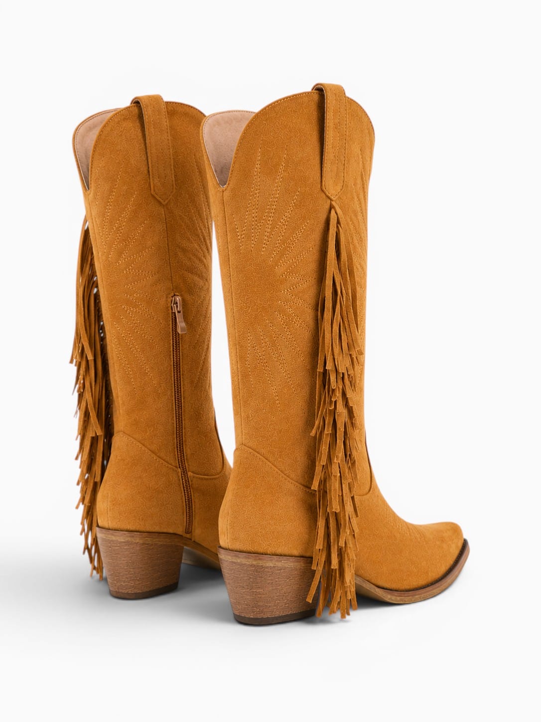 Amara Shoes Fringe Knee High Cowboy Boots