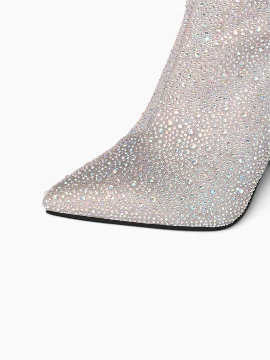 Amara Shoes Fringe Rhinestone Knee High Western Cowboy Boots