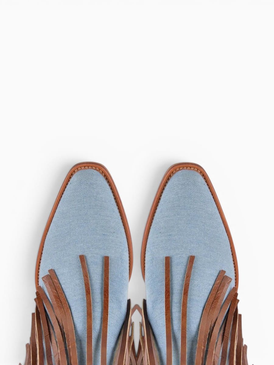 Amara Shoes Fringe Western Cowboy Boots