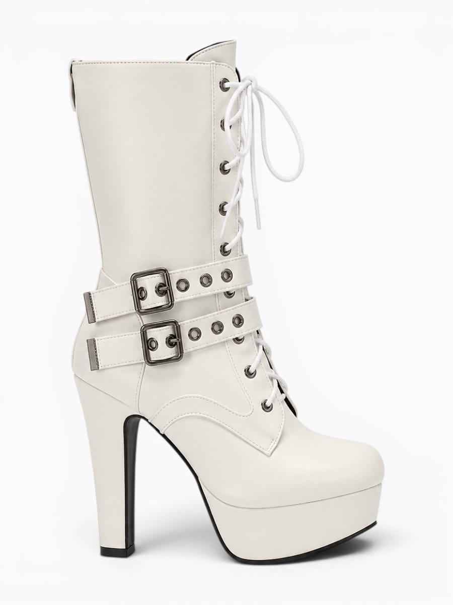 Amara Shoes Gothic Platform Lace-Up Boots