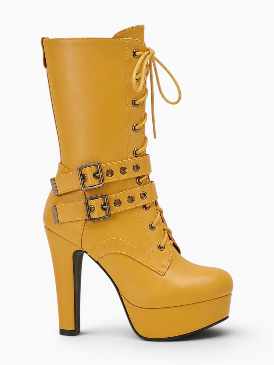 Amara Shoes Gothic Platform Lace-Up Boots