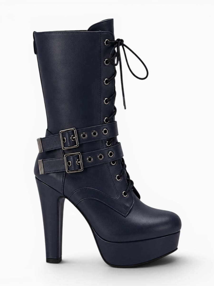 Amara Shoes Gothic Platform Lace-Up Boots