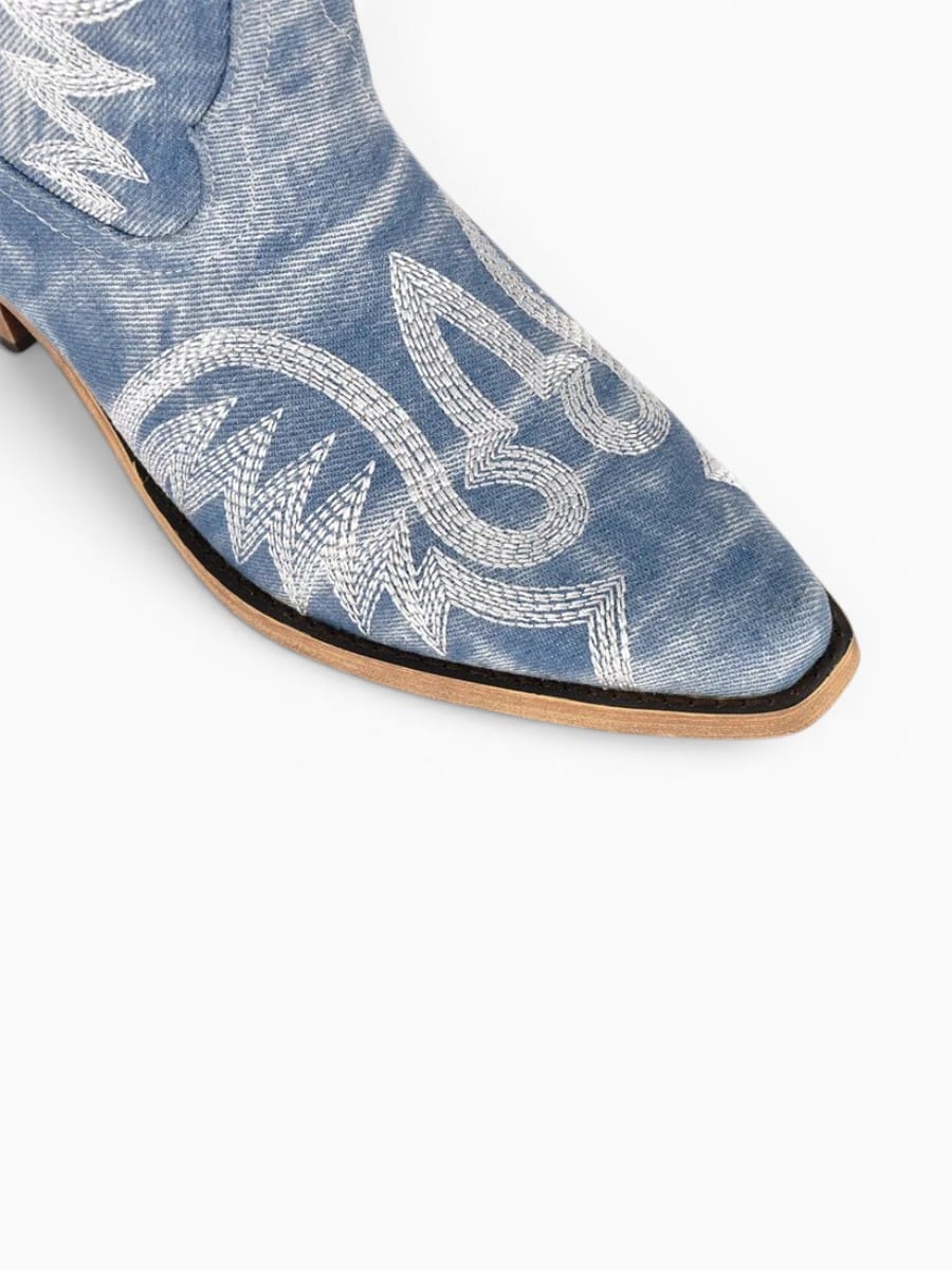 Amara Shoes Knee High Embroidered Western Cowboy Boots Women