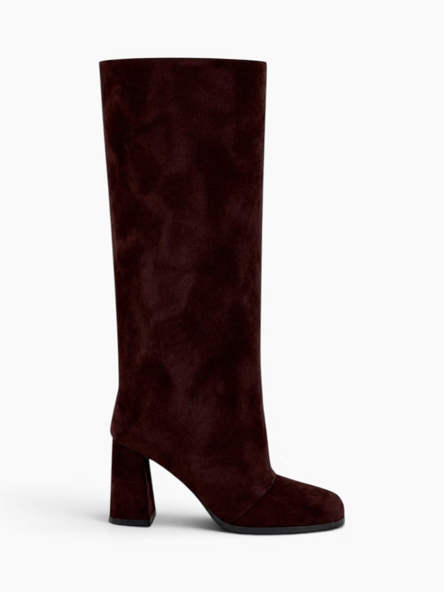 Amara Shoes Knee High Platform Square Toe Boots