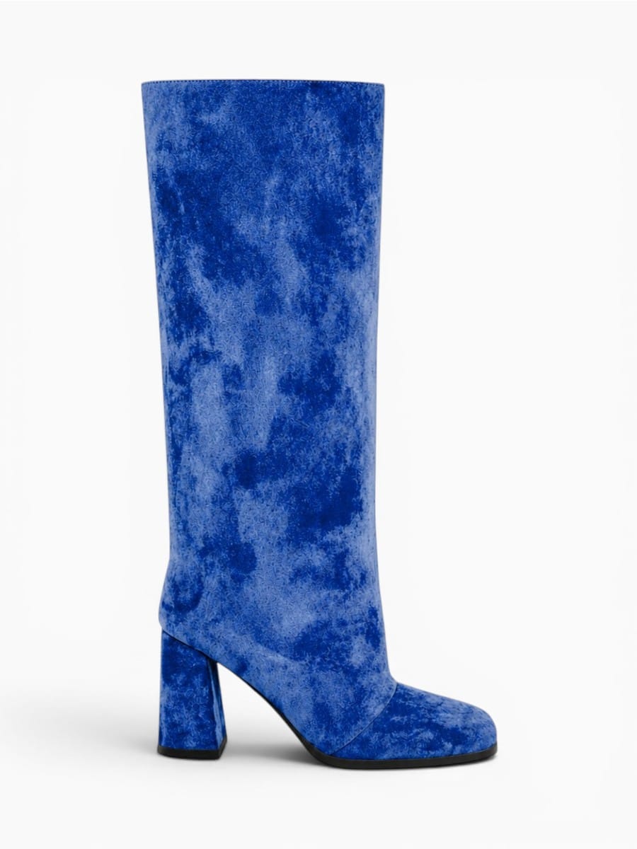 Amara Shoes Knee High Platform Square Toe Boots