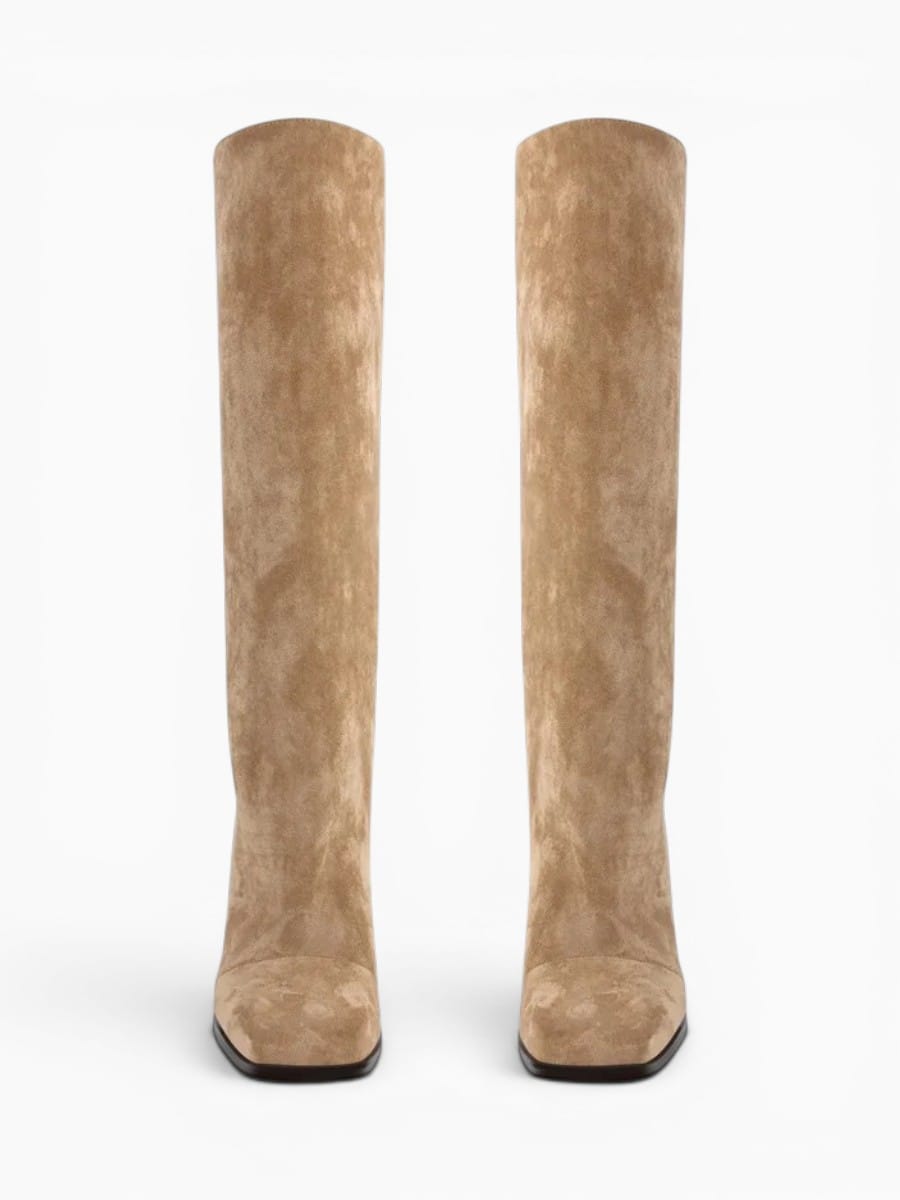 Amara Shoes Knee High Platform Square Toe Boots