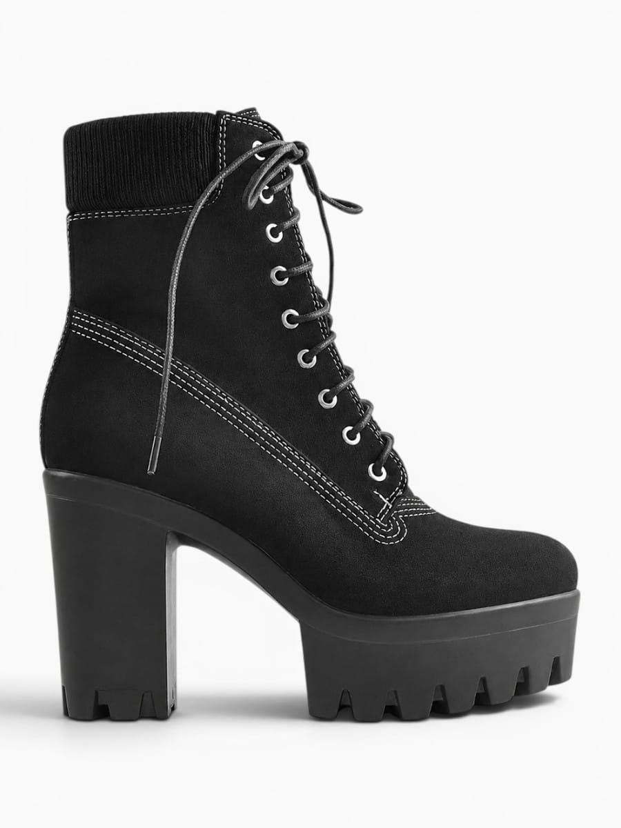 Amara Shoes Lace Up Platform Ankle Boots