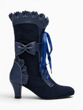 Amara Shoes Lolita Bow Lace Up Ankle Boots