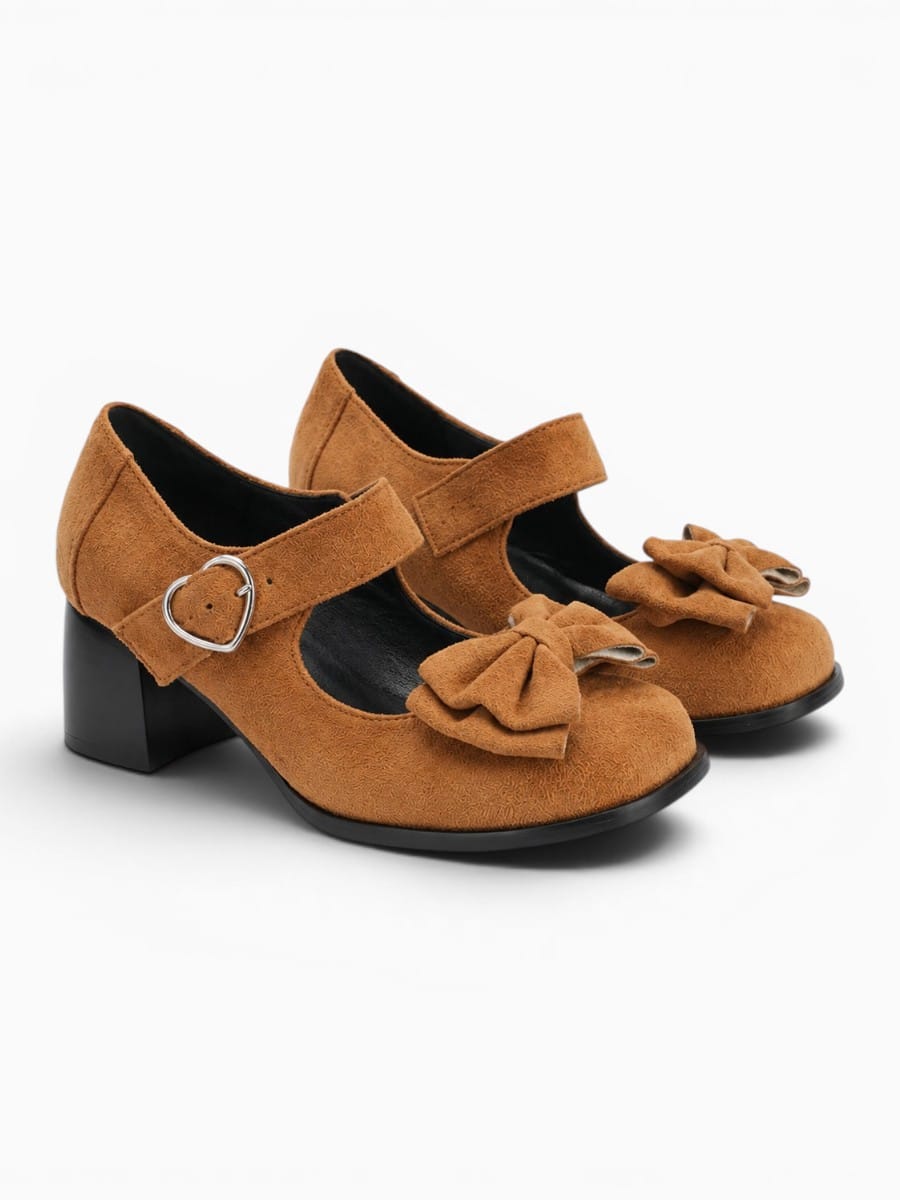 Amara Shoes Mary Jane Heeled Ballet Flats