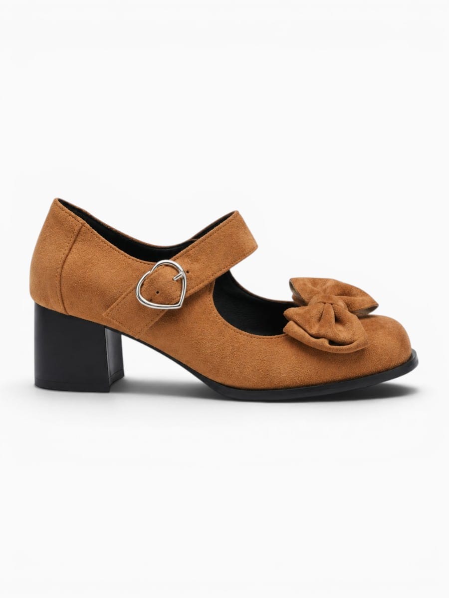 Amara Shoes Mary Jane Heeled Ballet Flats