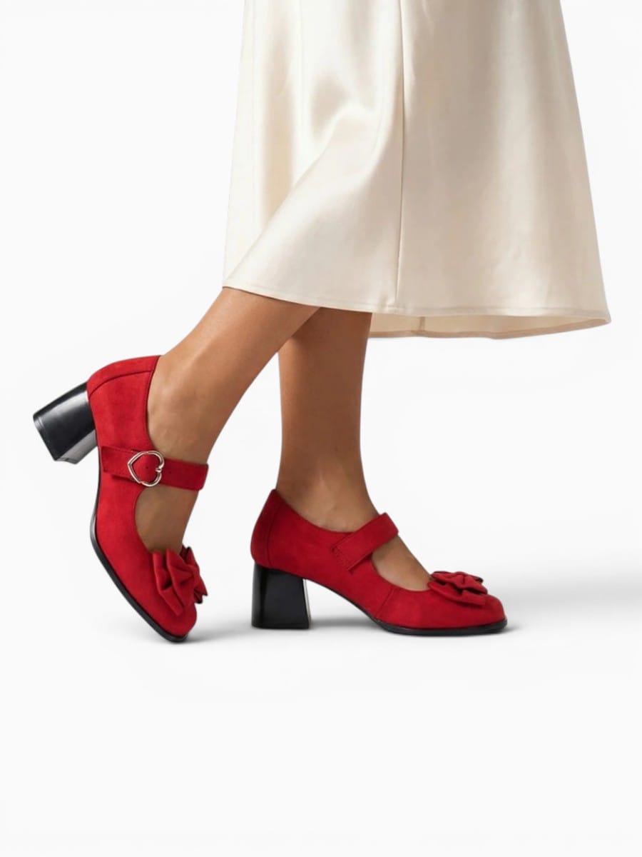 Amara Shoes Mary Jane Heeled Ballet Flats