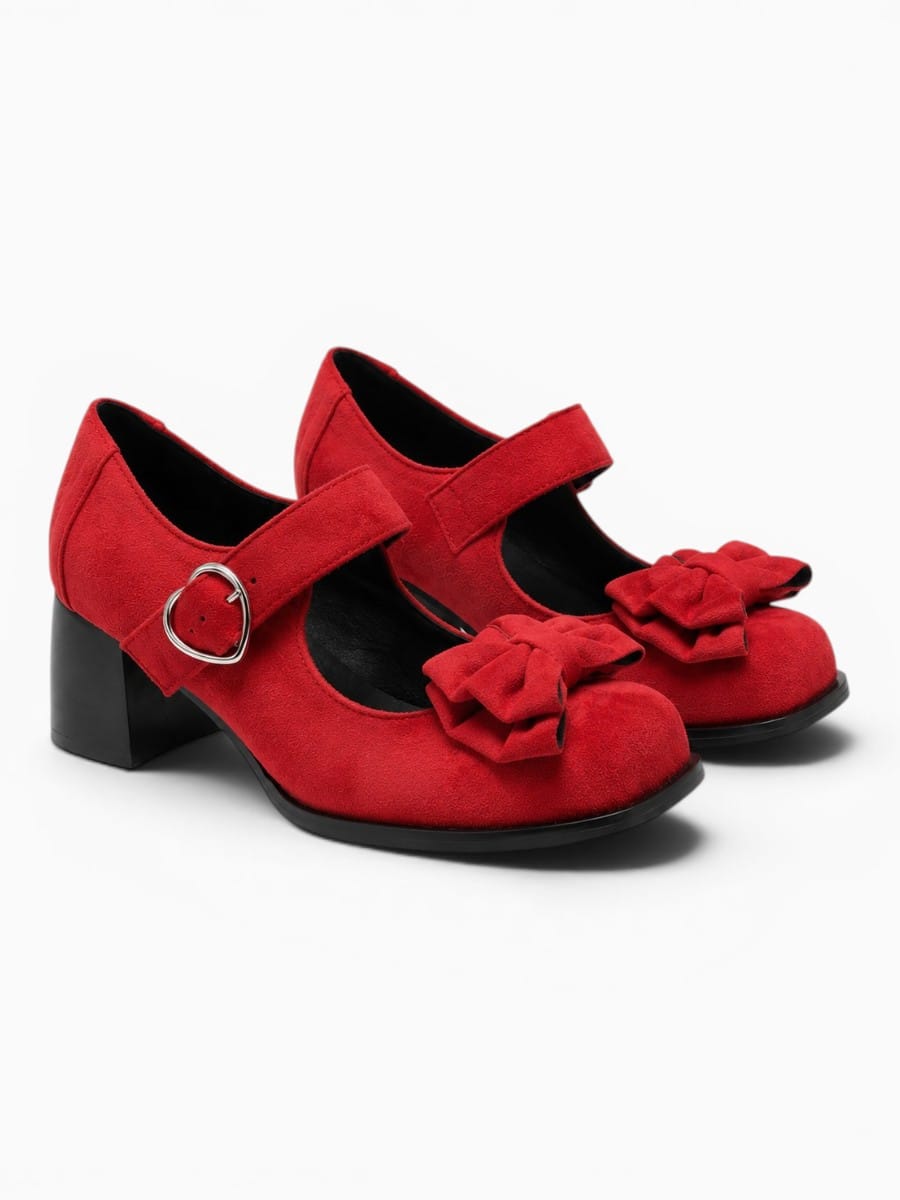 Amara Shoes Mary Jane Heeled Ballet Flats